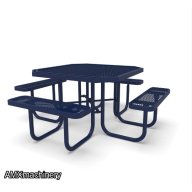 MESA PARA PICNIC OCTAGONAL CON SOPORTE PARA SOMBRILLA